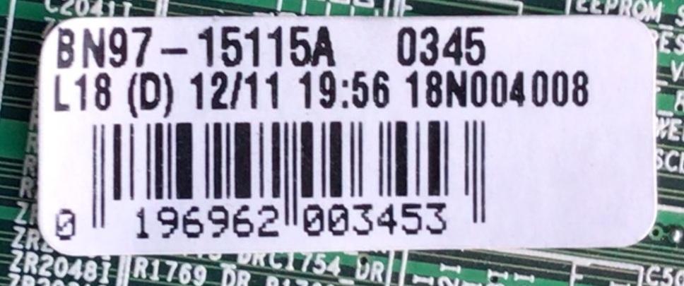 MAIN PARA TV SAMSUNG / NUMERODE PARTE BN94-13318D / BN41-02640A / BN9715115A / BN9413318D / PANEL CY-JN043BGEV3H / MODELO HG43NJ477MFXZA BA01	 - Imagen 2